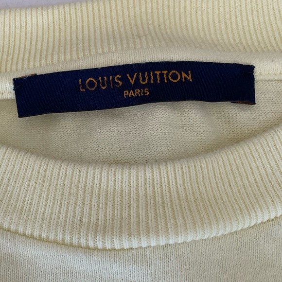 Authentic Louis Vuitton “Inside Out” - yellow men’s Cotton T-shirt - Picture 2 of 12